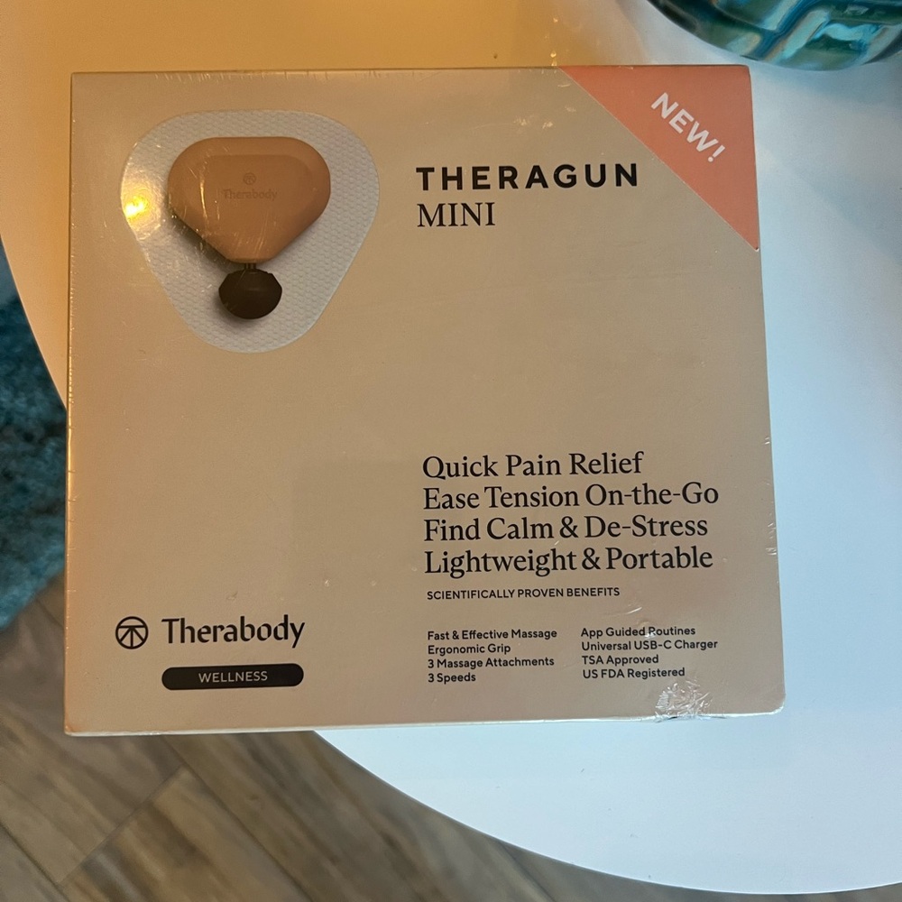 NEW/NEVER OPENED THERAGUN MINI 2.0 in desert rose